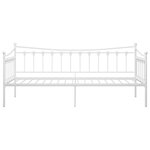 vidaXL Cadre de canapé-lit sans matelas blanc métal 90x200 cm