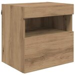 vidaXL Unités murales TV avec LED 5 Pièces Chêne artisanal