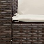 vidaXL Canapé de jardin avec coussins 5 places brun résine tressée