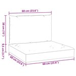 vidaXL Coussins de palette lot de 2 crème mélangé tissu