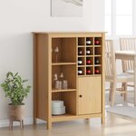 vidaXL Cabinet à vin HILL Marron miel 79.5 x 40 x 107.5 cm