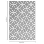 vidaXL Tapis d'extérieur Gris 140x200 cm PP
