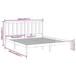 vidaXL Cadre de lit sans matelas blanc 160x200 cm bois massif