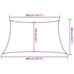 vidaXL Voile d'ombrage 160 g/m² Crème 3/4x2 m PEHD