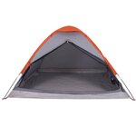 vidaXL Tente de camping à dôme 2 personnes gris et orange imperméable