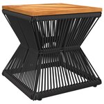 vidaXL Table basse avec base en fil de fer noir bois d'acacia massif