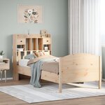 vidaXL Lit bibliothèque sans matelas 75x190 cm bois de pin massif