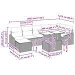 vidaXL Ensemble de canapé de jardin avec coussin 8 Pièces Noir