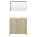 vidaXL Meubles de salle de bain Chêne sonoma Bois d'ingénierie