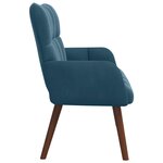 vidaXL Sofa 2 places Bleu 115 x 61 x 87 cm Velours (V)