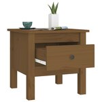 vidaXL Table d'appoint Marron miel 40x40x39 cm Bois massif de pin