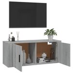 vidaXL Meuble TV mural Sonoma gris 100x34 5x40 cm
