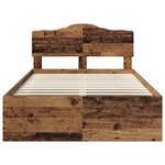 vidaXL Cadre de lit Bois ancien 135 x 190 cm Bois de pin massif