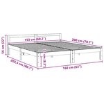 vidaXL Cadre de lit sans matelas cire marron 160x200cm bois pin massif