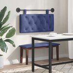 vidaXL Tête de lit suspendue Bleu police Velours