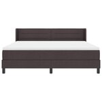 vidaXL Lit boxspring avec matelas Marron foncé 180 x 200 cm