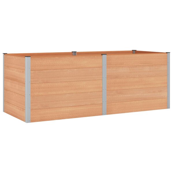 vidaXL Jardinière surélevée Marron 250 x 100 x 91 cm WPC et Aluminium