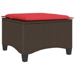 vidaXL Tabourets jardin coussins 2Pièces marron 55x55x36cm résine tressée