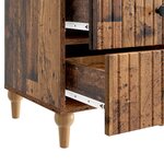vidaXL Cabinet de chevet avec tiroir Bois ancien 43 x 41 x 66 5 cm