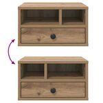 vidaXL Support d'imprimante Chêne artisanal 40 x 32 x 24 cm