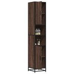 vidaXL Armoire de salle de bain chêne marron bois d'ingénierie métal