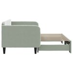 vidaXL Lit de jour avec gigogne sans matelas gris clair 90x200 cm