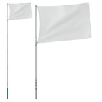 vidaXL Mât de drapeau télescopique Argenté 5 55 m Aluminium