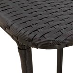 VidaXL Table de jardin pliante noir 90 x 51 x 75 cm polyrotin