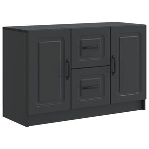 vidaXL Buffet Noir 89 x 34 5 x 57 cm Bois d'ingénierie
