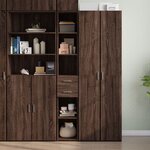 vidaXL Buffet haut chêne marron 30x42 5x185 cm bois d'ingénierie