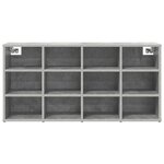 vidaXL Cabinet à chaussures avec étagère Gris béton 103 x 30 x 51 cm