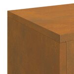 vidaXL Supports pour plantes 3 Pièces Rouillé 24 x 24 x 75 cm