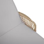 vidaXL Chaise longue avec coussin 2 Pièces Beige 35 x 35 x 32cm polyrotin