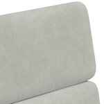 vidaXL Chaises de Salle à Manger avec Roues 2 Pièces Gris clair Velours