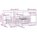 vidaXL Ensemble de canapés d'extérieur 6 pc Naturel et Anthracite
