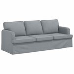 vidaXL Canapé Gris clair 201 x 80 x 85 cm tissu