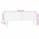 vidaXL Tête de lit LED avec boutons en cristal  capitonnée  rose  80 cm  en velours