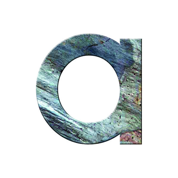 Numéro A - Numéro adhésif pour boîtes aux lettres- Pierre véritable 50 mm LAVE