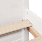 vidaXL Lit bibliothèque sans matelas blanc 160x200 cm bois pin massif