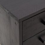 vidaXL Tables de chevet 2 Pièces Noir 36x30x45 cm Bois de pin massif