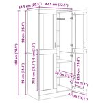 vidaXL Armoire Bois ancien 82 5 x 51 5 x 180 cm Bois d'ingénierie