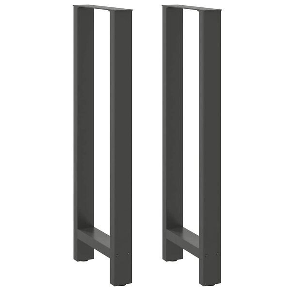 vidaXL Pieds de table de bar Anthracite 2 pièces 50 x (110-111) cm Acier