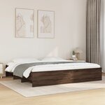 vidaXL Cadre de lit sans matelas chêne marron 180x200 cm