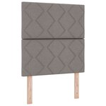 vidaXL Lit à ressort avec Matelas Taupe 80x200 cm Tissu