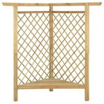 vidaXL Pergola d'angle avec banc 166x81x174 cm Bois de pin imprégné