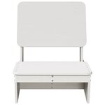 vidaXL Chaises de jardin lot de 2 blanc 60x64x70 5 cm bois massif pin