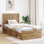 vidaXL Tête de lit Chêne artisanal Bois d'ingénierie