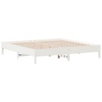 vidaXL Lit bibliothèque sans matelas blanc 180x200 cm bois pin massif