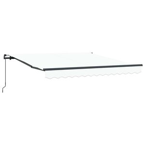 vidaXL Auvent Rétractable Blanc 350 x 250 cm Polyester et Acier