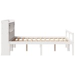 vidaXL Lit bibliothèque sans matelas blanc 140x190 cm bois pin massif